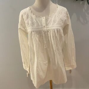 Current/Elliott White Eyelet Blouse